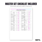 The Bulbasaur master set checklist included in the pack
