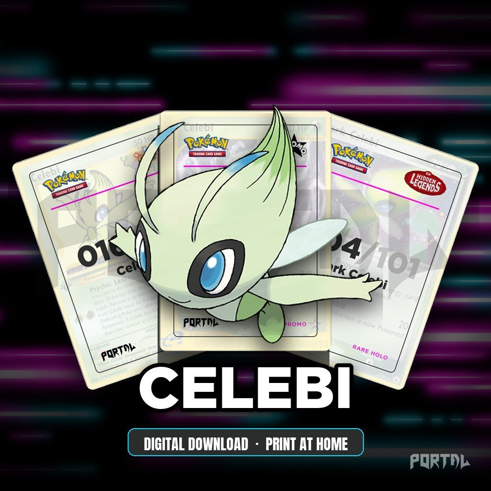 Celebi character master set placeholders, digital download