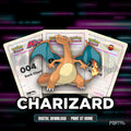 Charizard character master set placeholder cards, digital download, Portal TCG