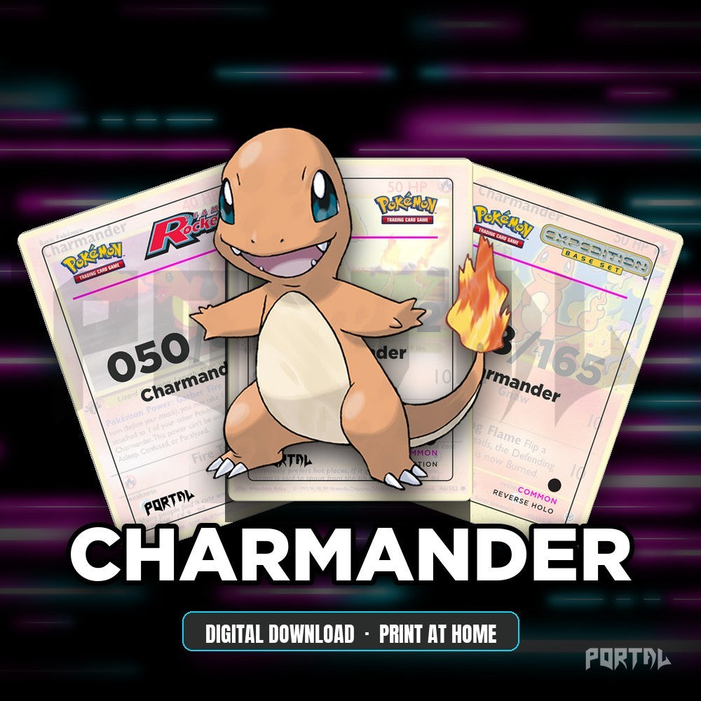 Charmander character master set placeholders, digital download