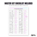 The Charmander master set checklist included in the pack