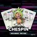 Chespin character master set placeholders, digital download