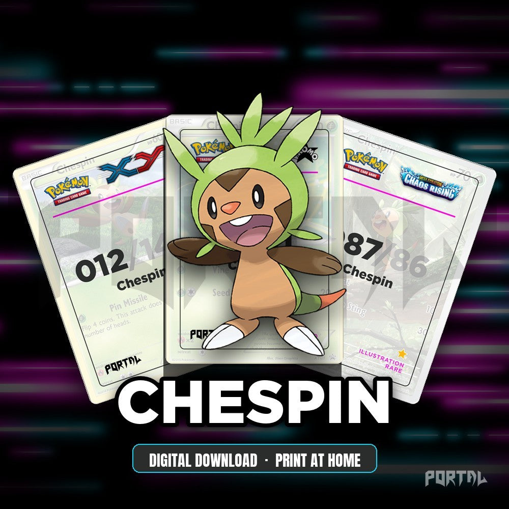 Chespin character master set placeholders, digital download