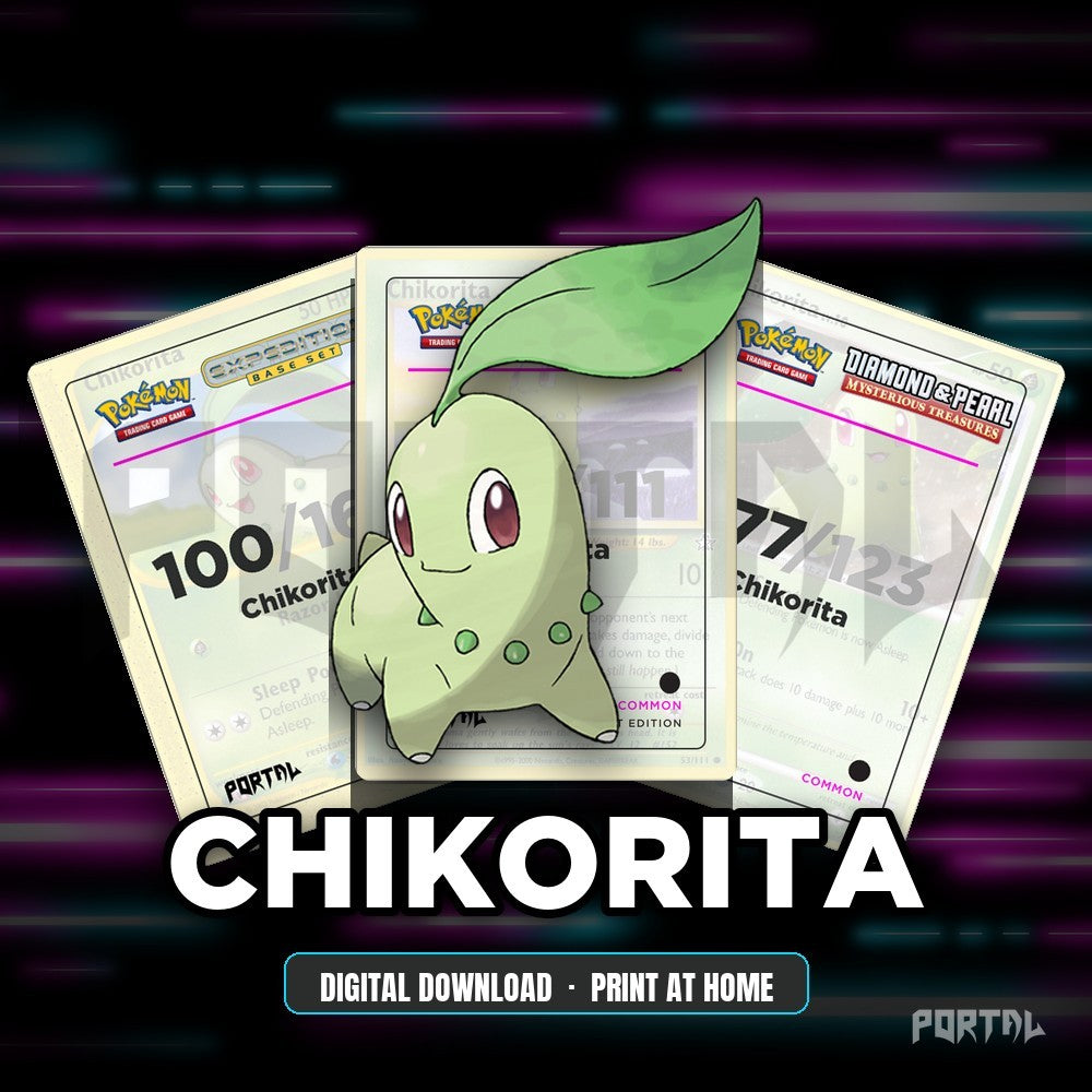 Chikorita character master set placeholders, digital download