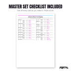 The Chikorita master set checklist included in the pack
