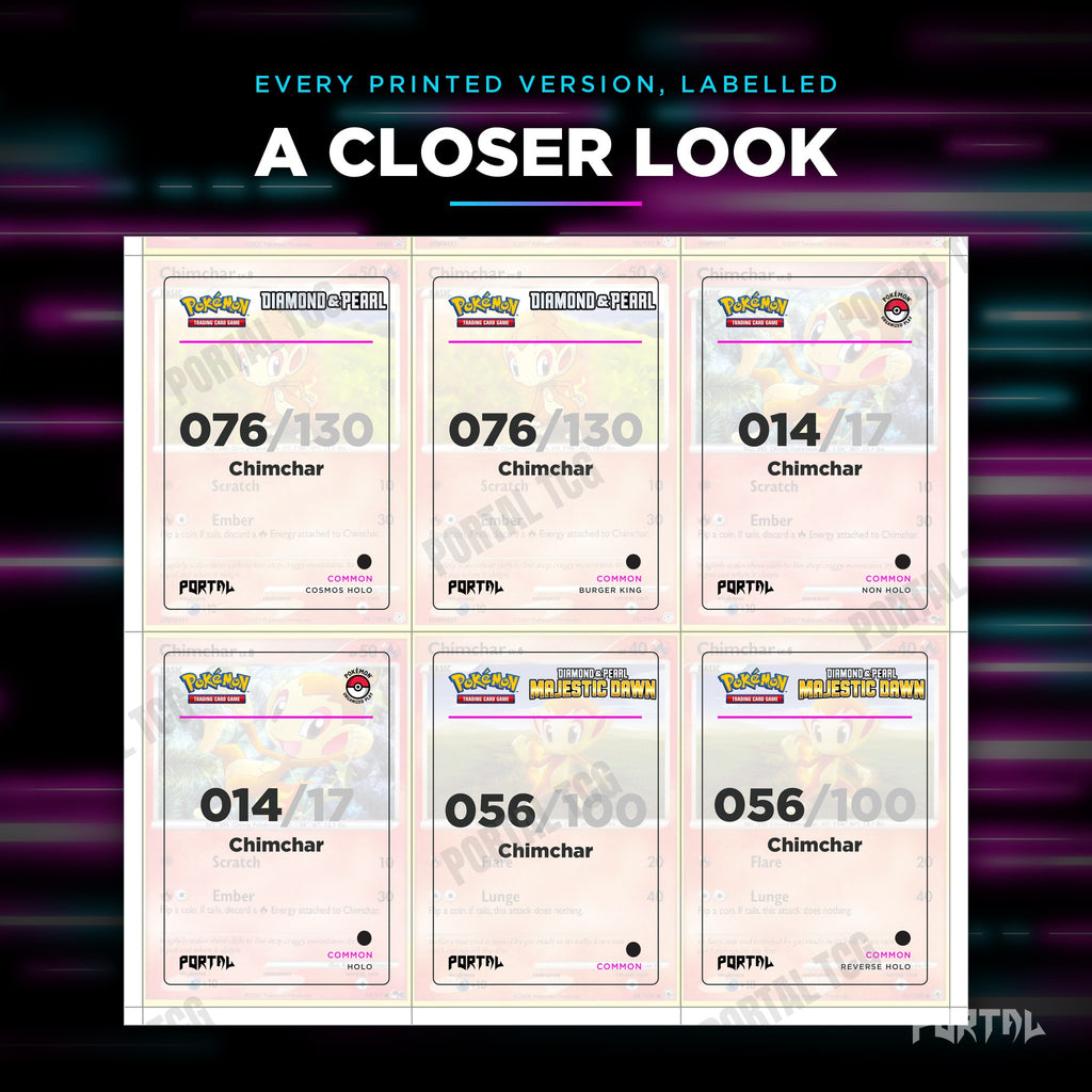 Close up of one Chimchar placeholder page