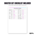 The Chimchar master set checklist included in the pack