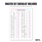 The Clefairy master set checklist included in the pack