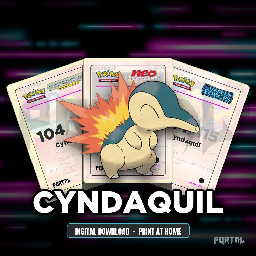 Cyndaquil character master set placeholders, digital download