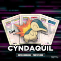 Cyndaquil character master set placeholders, digital download