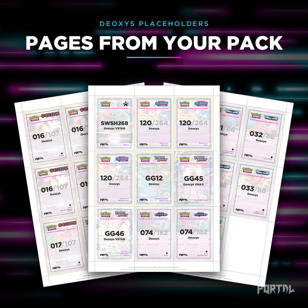 Pages from the Deoxys placeholder pack