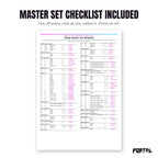 The Dialga master set checklist included in the pack
