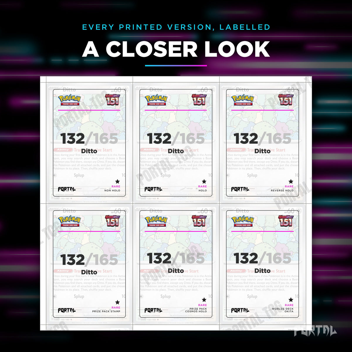 Close up of one Ditto placeholder page