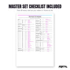 The Ditto master set checklist included in the pack