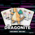 Dragonite character master set placeholder cards, digital download, Portal TCG
