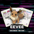 Eevee character master set placeholder cards, digital download, Portal TCG