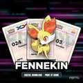 Fennekin character master set placeholders, digital download