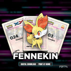 Fennekin character master set placeholders, digital download