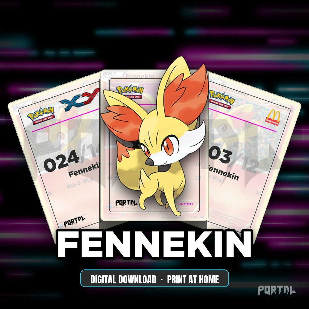 Fennekin character master set placeholders, digital download
