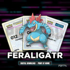 Feraligatr character master set placeholders, digital download