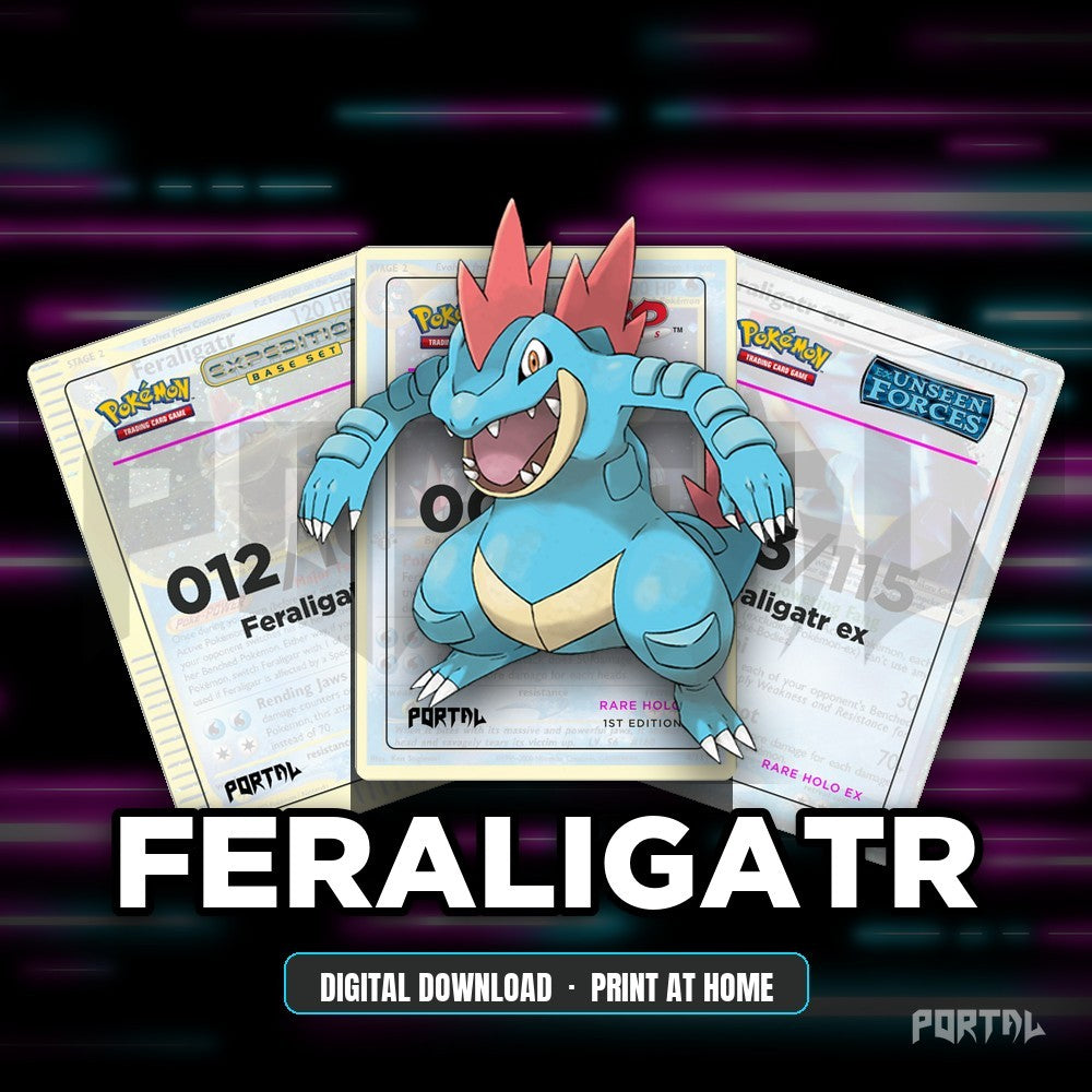 Feraligatr character master set placeholders, digital download