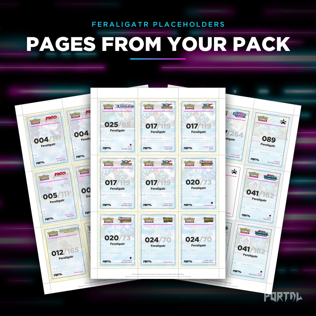 Pages from the Feraligatr placeholder pack