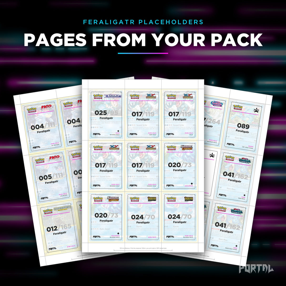 Pages from the Feraligatr placeholder pack