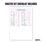 The Feraligatr master set checklist included in the pack