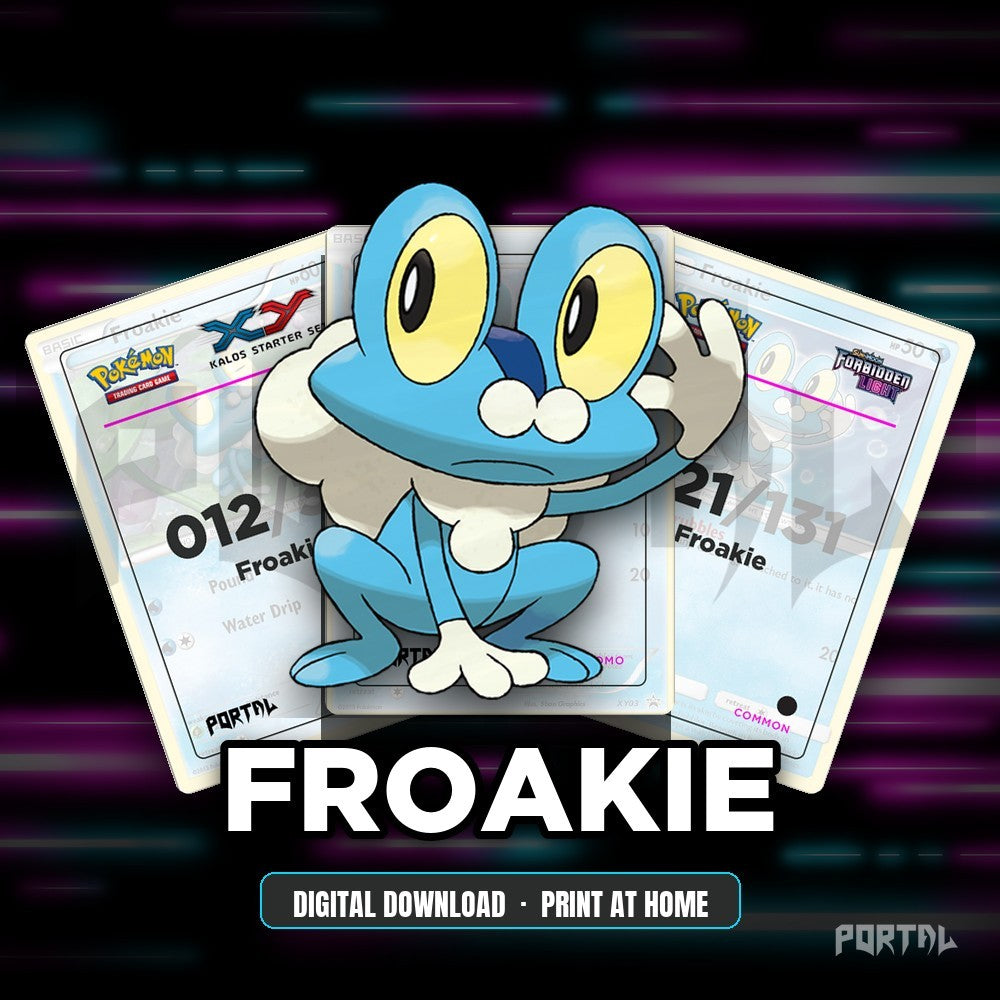 Froakie character master set placeholders, digital download