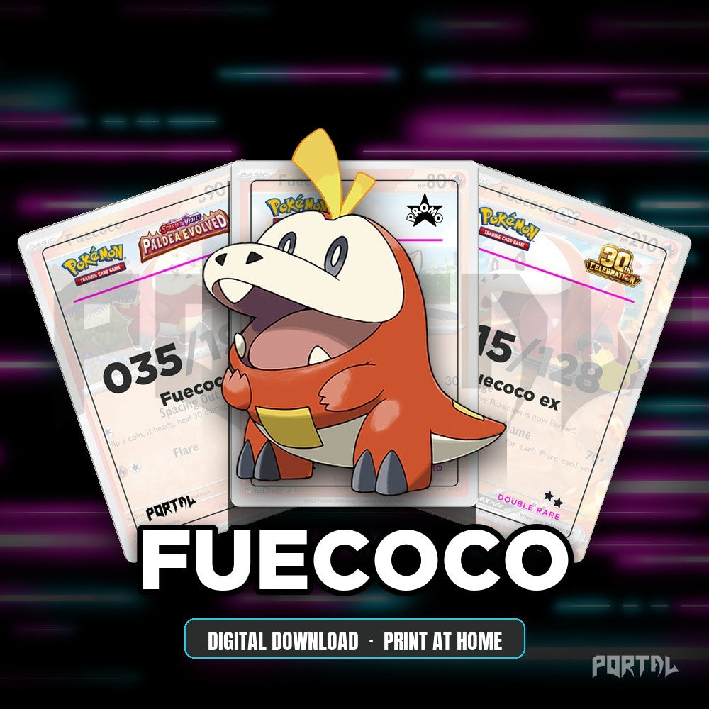 Fuecoco character master set placeholders, digital download