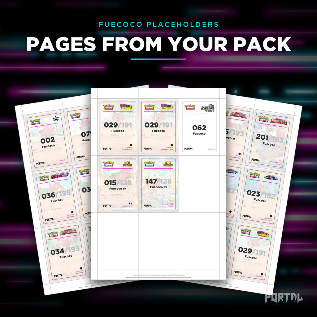 Pages from the Fuecoco placeholder pack