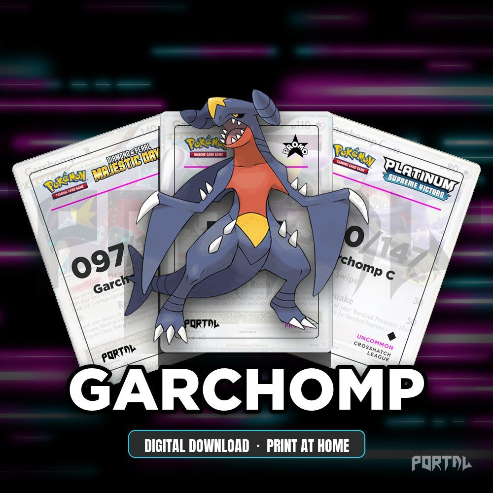 Garchomp character master set placeholders, digital download