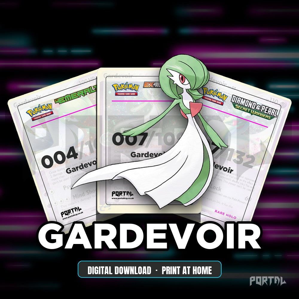 Gardevoir character master set placeholder cards, digital download, Portal TCG