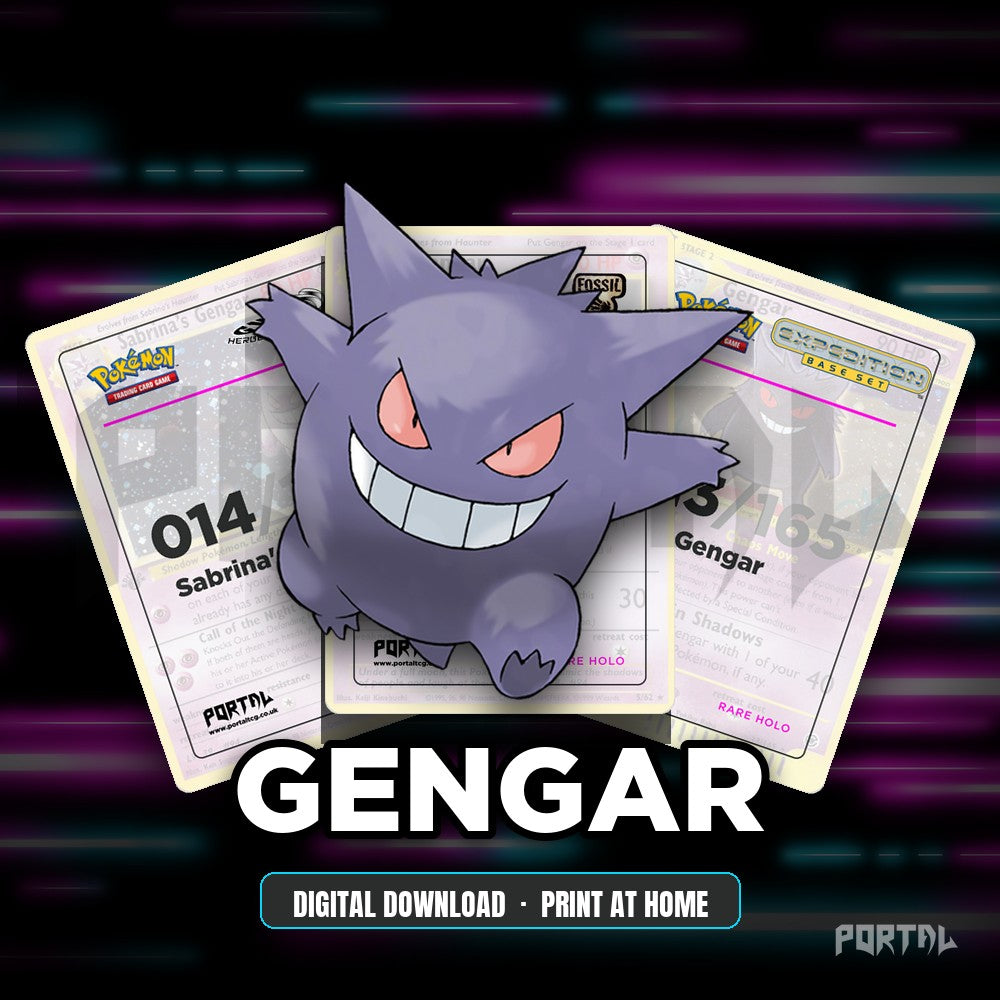 Gengar character master set placeholder cards, digital download, Portal TCG