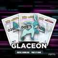 Glaceon character master set placeholders, digital download