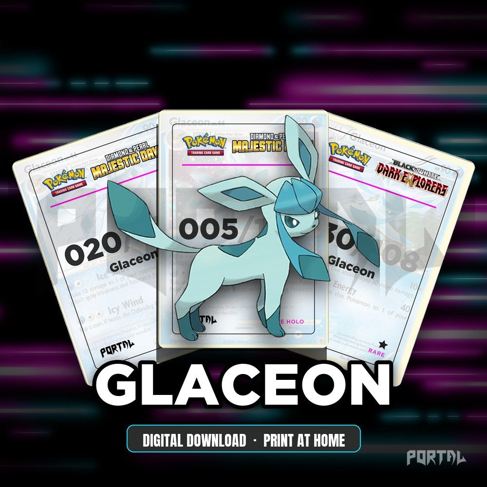 Glaceon character master set placeholders, digital download