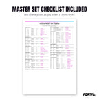 The Glaceon master set checklist included in the pack