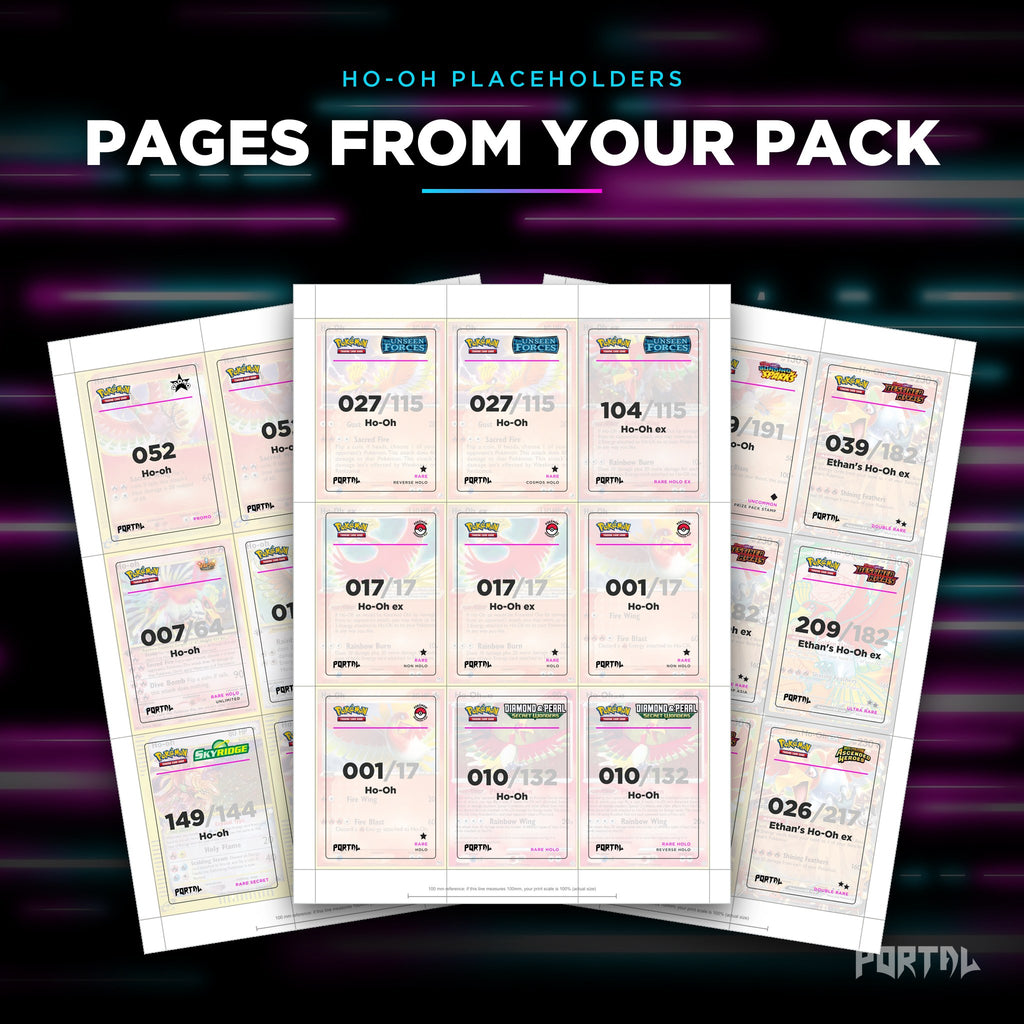 Pages from the Ho-Oh placeholder pack