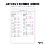 The Jigglypuff master set checklist included in the pack