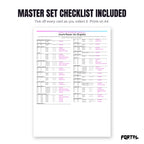 The Jirachi master set checklist included in the pack