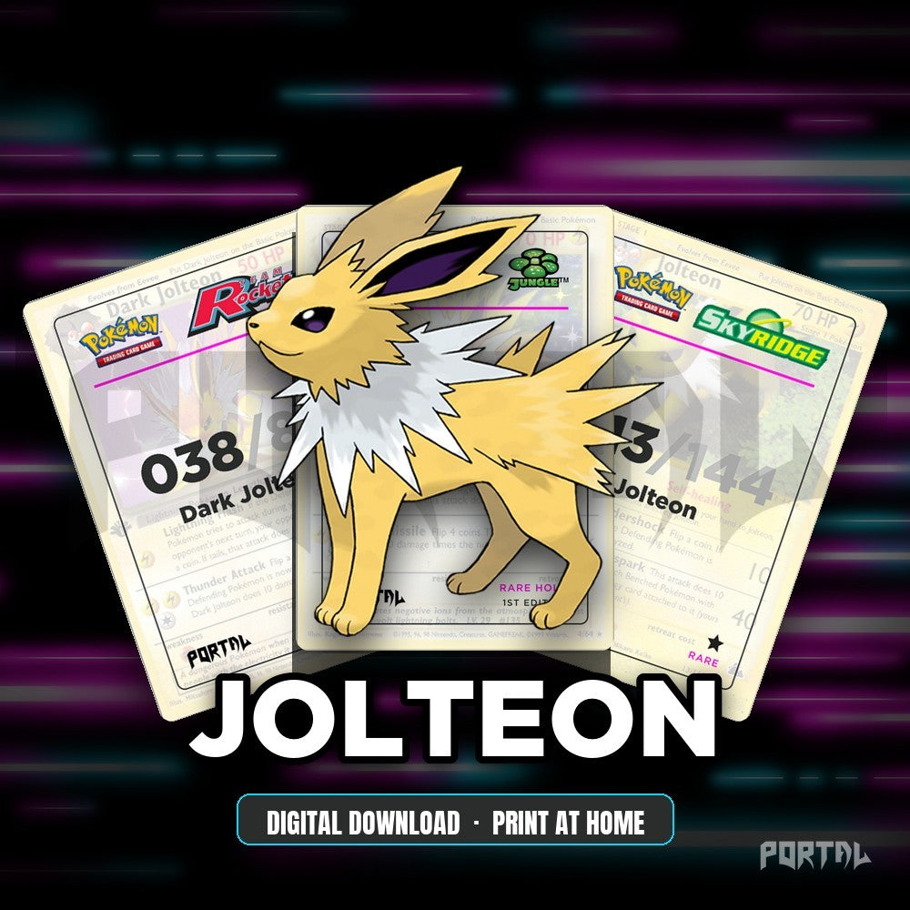 Jolteon character master set placeholders, digital download