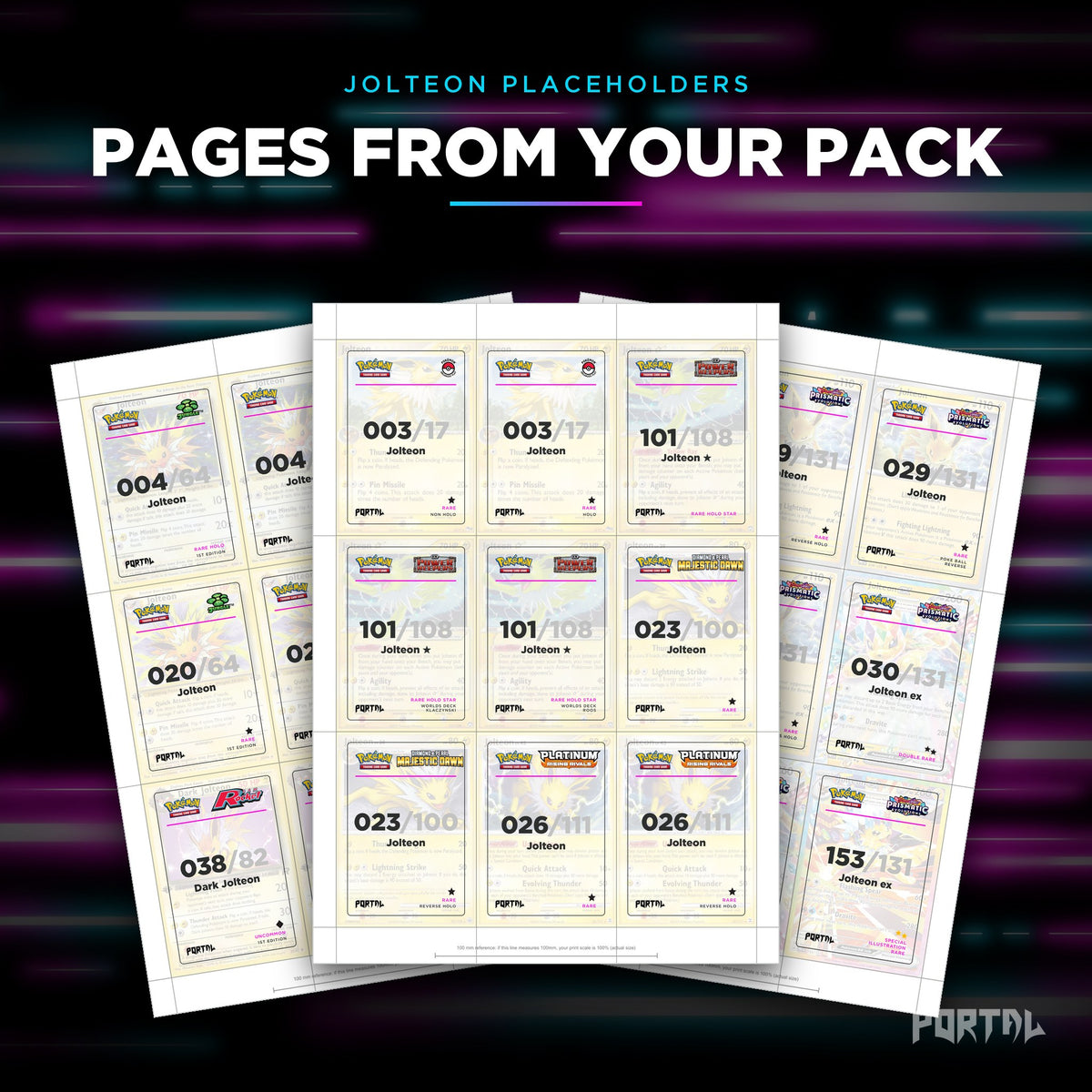 Pages from the Jolteon placeholder pack