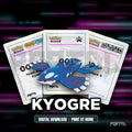 Kyogre character master set placeholders, digital download