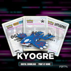 Kyogre character master set placeholders, digital download