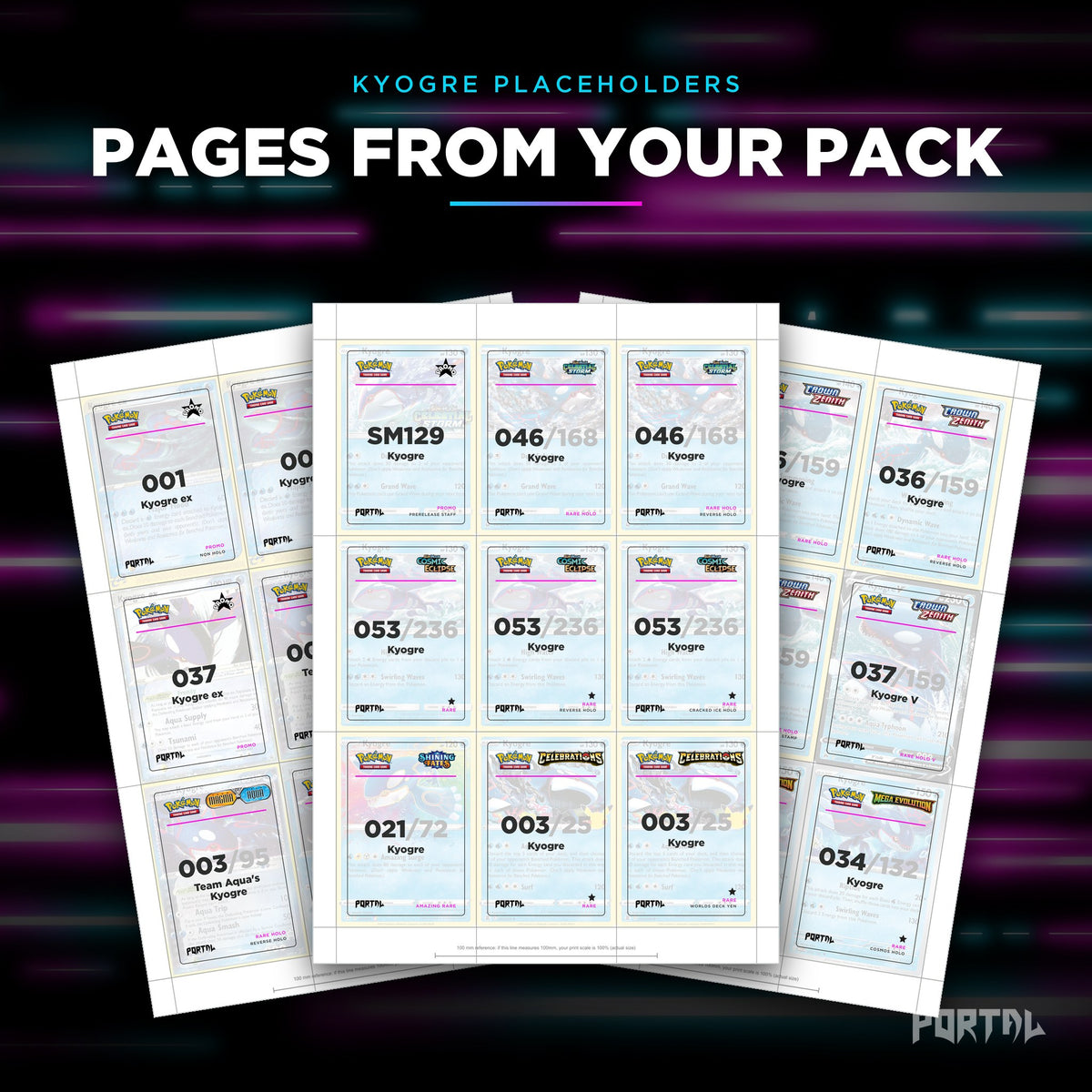 Pages from the Kyogre placeholder pack