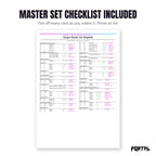The Kyogre master set checklist included in the pack
