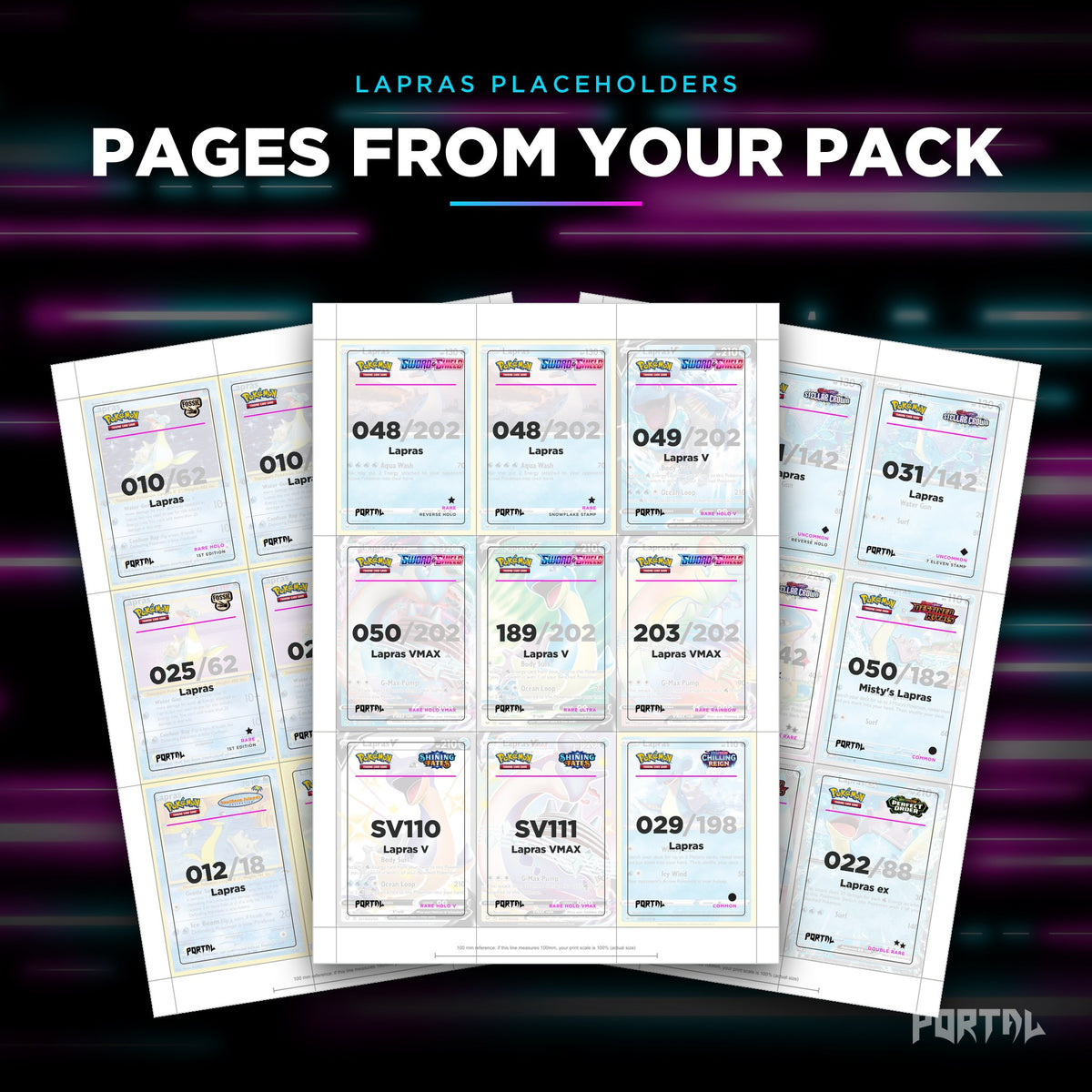 Pages from the Lapras placeholder pack