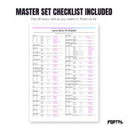 The Lapras master set checklist included in the pack