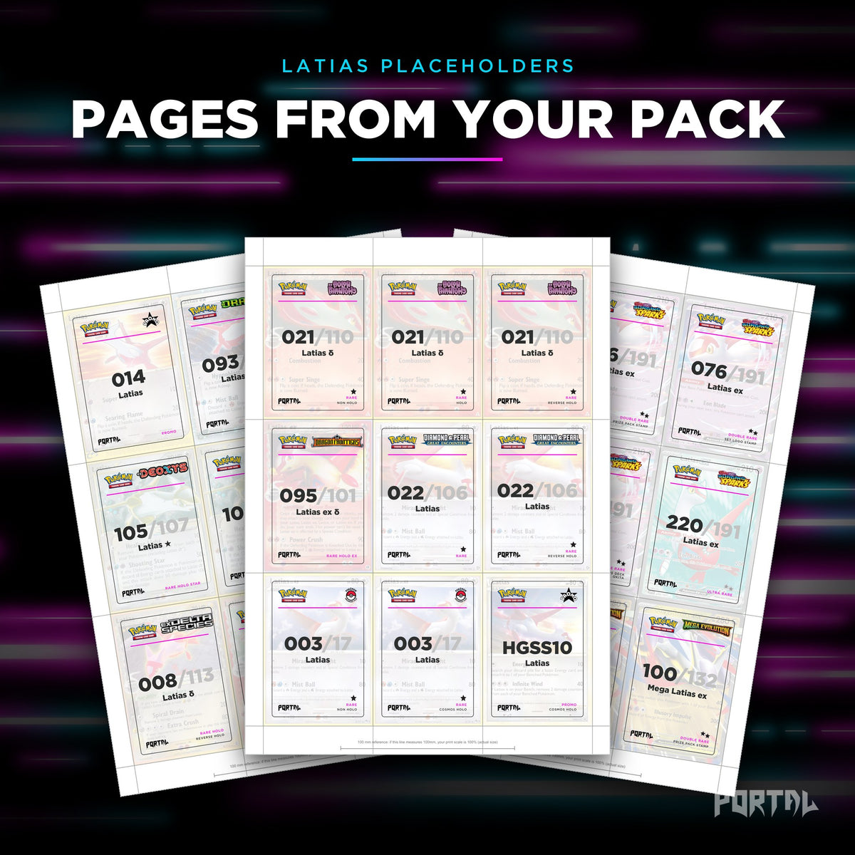 Pages from the Latias placeholder pack