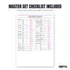The Leafeon master set checklist included in the pack